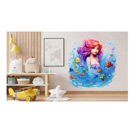 Sticker decorativ, Culori Pastelate, Fata, Portocaliu, 66 cm, 1347STK-10 Sticker decorativ, Culori Pastelate, Fata, Portocaliu, 66 cm, 1347STK-10