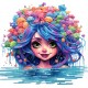 Sticker decorativ, Culori Pastelate, Fata, Multicolor, 63 cm, 1347STK-13 Sticker decorativ, Culori Pastelate, Fata, Multicolor, 63 cm, 1347STK-13