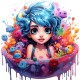 Sticker decorativ, Culori Pastelate, Fata, Roz, 61 cm, 1347STK-4 Sticker decorativ, Culori Pastelate, Fata, Roz, 61 cm, 1347STK-4