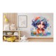 Sticker decorativ, Culori Pastelate, Fata, Turcoaz, 62 cm, 1347STK-8 Sticker decorativ, Culori Pastelate, Fata, Turcoaz, 62 cm, 1347STK-8