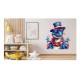 Sticker decorativ, Dinozaur, Albastru, 64 cm, 1348STK-3