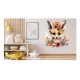 Sticker decorativ, Vulpe, Gri, 67 cm, 1351STK Sticker decorativ, Vulpe, Gri, 67 cm, 1351STK