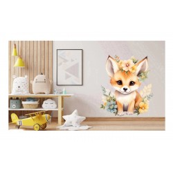 Sticker decorativ, Vulpe, Maro, 68 cm, 1351STK-1 Sticker decorativ, Vulpe, Maro, 68 cm, 1351STK-1