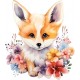 Sticker decorativ, Vulpe, Multicolor, 68 cm, 1351STK-8 Sticker decorativ, Vulpe, Multicolor, 68 cm, 1351STK-8