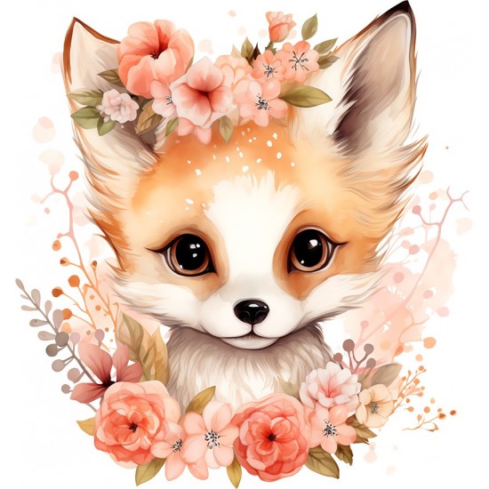 Sticker decorativ, Vulpe, Portocaliu, 64 cm, 1351STK-9 Sticker decorativ, Vulpe, Portocaliu, 64 cm, 1351STK-9