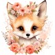 Sticker decorativ, Vulpe, Portocaliu, 64 cm, 1351STK-9 Sticker decorativ, Vulpe, Portocaliu, 64 cm, 1351STK-9