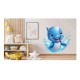 Sticker decorativ, Delfin, Albastru, 63 cm, 1352STK-7