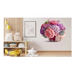Sticker decorativ, Creier cu Flori, Multicolor, 62 cm, 1353STK Sticker decorativ, Creier cu Flori, Multicolor, 62 cm, 1353STK