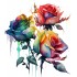 Sticker decorativ, Trandafiri, Rosu, 67 cm, 1354STK-4
