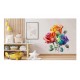 Sticker decorativ, Trandafiri, Portocaliu, 64 cm, 1354STK-5