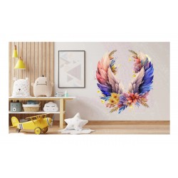Sticker decorativ, Aripi, Albastru, 71 cm, 1355STK-1 Sticker decorativ, Aripi, Albastru, 71 cm, 1355STK-1