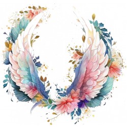 Sticker decorativ, Aripi, Multicolor, 62 cm, 1355STK-13