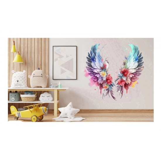 Sticker decorativ, Aripi, Gri, 63 cm, 1355STK-3 Sticker decorativ, Aripi, Gri, 63 cm, 1355STK-3