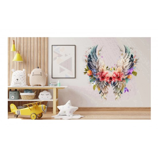 Sticker decorativ, Aripi, Alb, 64 cm, 1355STK-5 Sticker decorativ, Aripi, Alb, 64 cm, 1355STK-5