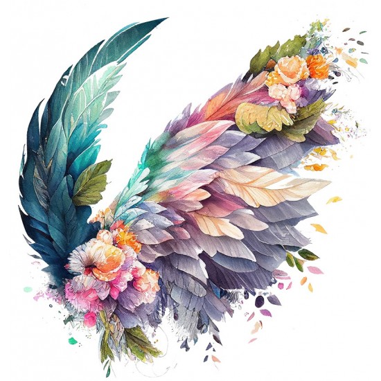 Sticker decorativ, Aripi, Turcoaz, 63 cm, 1355STK-6 Sticker decorativ, Aripi, Turcoaz, 63 cm, 1355STK-6