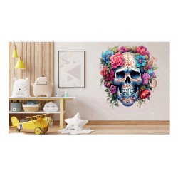Sticker decorativ, Skull, Albastru, 61 cm, 1357STK-3 Sticker decorativ, Skull, Albastru, 61 cm, 1357STK-3