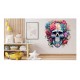 Sticker decorativ, Skull, Albastru, 61 cm, 1357STK-3