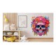 Sticker decorativ, Skull, Roz, 61 cm, 1357STK-4