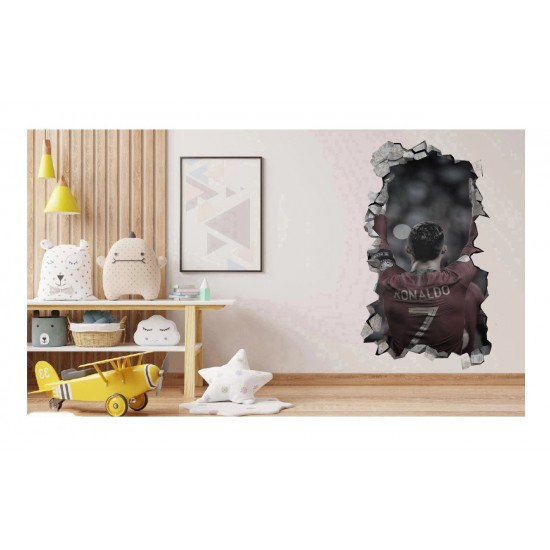 Sticker decorativ, Fotbalist, Rosu, 90 cm, 1364STK-1 Sticker decorativ, Fotbalist, Rosu, 90 cm, 1364STK-1