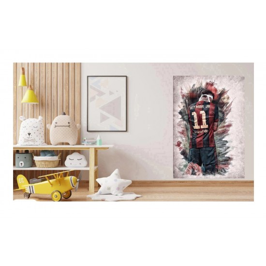 Sticker decorativ, Fotbalist, Negru, 90 cm, 1364STK-6