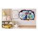 Sticker decorativ, Mario, Albastru,1365STK-1