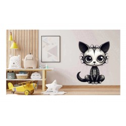 Sticker decorativ, Pisica, Negru, 1366STK-8 Sticker decorativ, Pisica, Negru, 1366STK-8