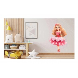 Sticker decorativ, Printesa, Rosu, 1369STK-4 Sticker decorativ, Printesa, Rosu, 1369STK-4