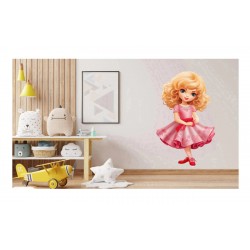 Sticker decorativ, Printesa, Rosu, 1369STK-8 Sticker decorativ, Printesa, Rosu, 1369STK-8