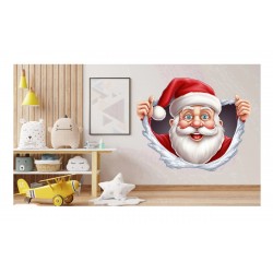 Sticker decorativ, Mos Craciun, Rosu, 1371STK-16 Sticker decorativ, Mos Craciun, Rosu, 1371STK-16