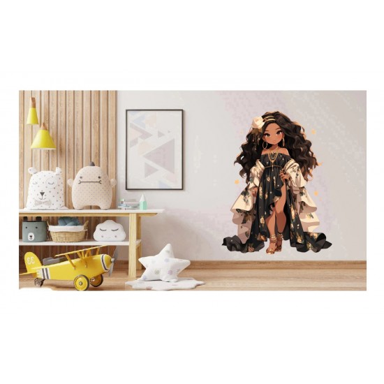 Sticker decorativ, Printesa, Negru, 1372STK-12