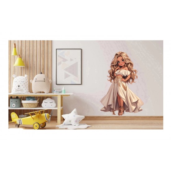 Sticker decorativ, Printesa, Crem, 1372STK-5