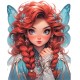 Sticker decorativ, Printesa, 73 cm, 1373STK-13 Sticker decorativ, Printesa, 73 cm, 1373STK-13