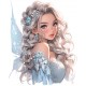 Sticker decorativ, Printesa, 76 cm, 1373STK-7 Sticker decorativ, Printesa, 76 cm, 1373STK-7