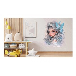 Sticker decorativ, Printesa, Alb, 1374STK-10 Sticker decorativ, Printesa, Alb, 1374STK-10