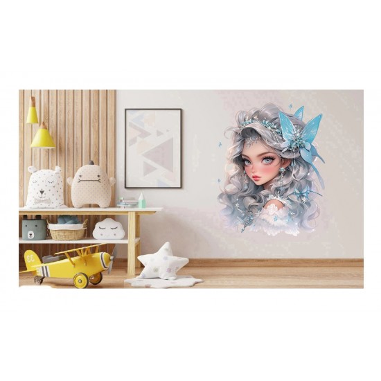 Sticker decorativ, Printesa, Alb, 1374STK-10