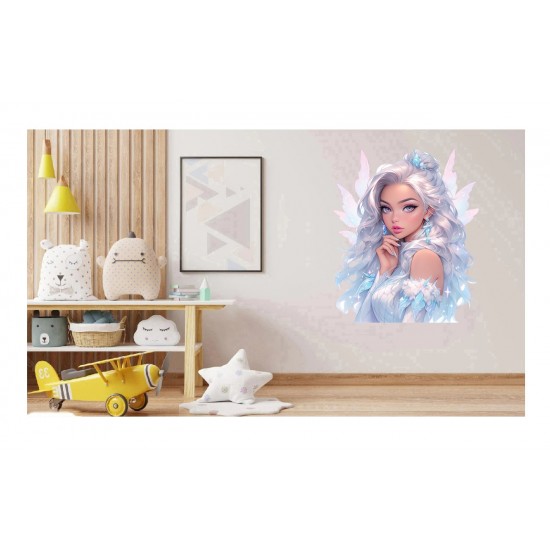 Sticker decorativ, Printesa, Alb, 1374STK-13 Sticker decorativ, Printesa, Alb, 1374STK-13