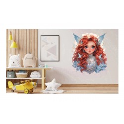 Sticker decorativ, Printesa, Rosu, 1374STK-7 Sticker decorativ, Printesa, Rosu, 1374STK-7