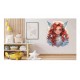 Sticker decorativ, Printesa, Rosu, 1374STK-7 Sticker decorativ, Printesa, Rosu, 1374STK-7