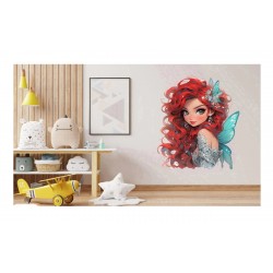 Sticker decorativ, Printesa, Rosu, 1374STK-8 Sticker decorativ, Printesa, Rosu, 1374STK-8