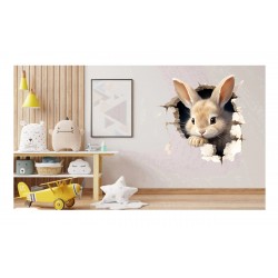 Sticker decorativ, Iepure, Maro, 1375STK-6 Sticker decorativ, Iepure, Maro, 1375STK-6