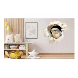 Sticker decorativ, Pasare, Turcoaz, 1375STK-7 Sticker decorativ, Pasare, Turcoaz, 1375STK-7