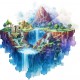 Sticker decorativ, Minecraft, Albastru, 1376STK-12 Sticker decorativ, Minecraft, Albastru, 1376STK-12
