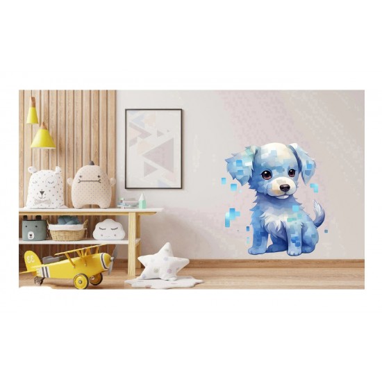 Sticker decorativ, Minecraft, Albastru, 1376STK-9 Sticker decorativ, Minecraft, Albastru, 1376STK-9