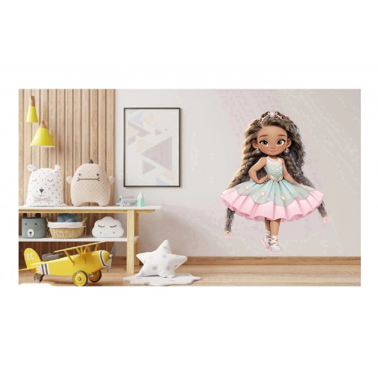 Sticker decorativ, Printesa, Roz, 1378STK-2