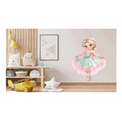 Sticker decorativ, Printesa, Roz, 1378STK-3
