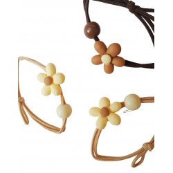 Set 3 elastice de par, Floare, 8 cm, Multicolor, 37BJ