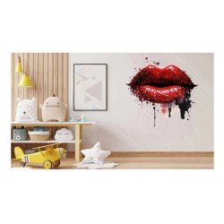 Sticker decorativ, Buze, Rosu, 60 cm, 1302STK-11 Sticker decorativ, Buze, Rosu, 60 cm, 1302STK-11