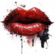 Sticker decorativ, Buze, Rosu, 60 cm, 1302STK-11 Sticker decorativ, Buze, Rosu, 60 cm, 1302STK-11