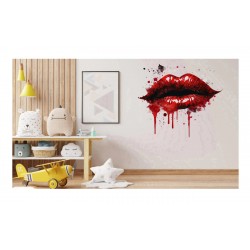 Sticker decorativ, Buze, Rosu, 62 cm, 1302STK-12 Sticker decorativ, Buze, Rosu, 62 cm, 1302STK-12