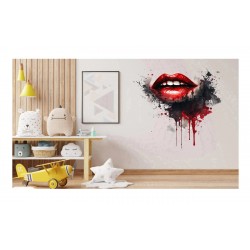 Sticker decorativ, Buze, Rosu, 64 cm, 1302STK-13 Sticker decorativ, Buze, Rosu, 64 cm, 1302STK-13
